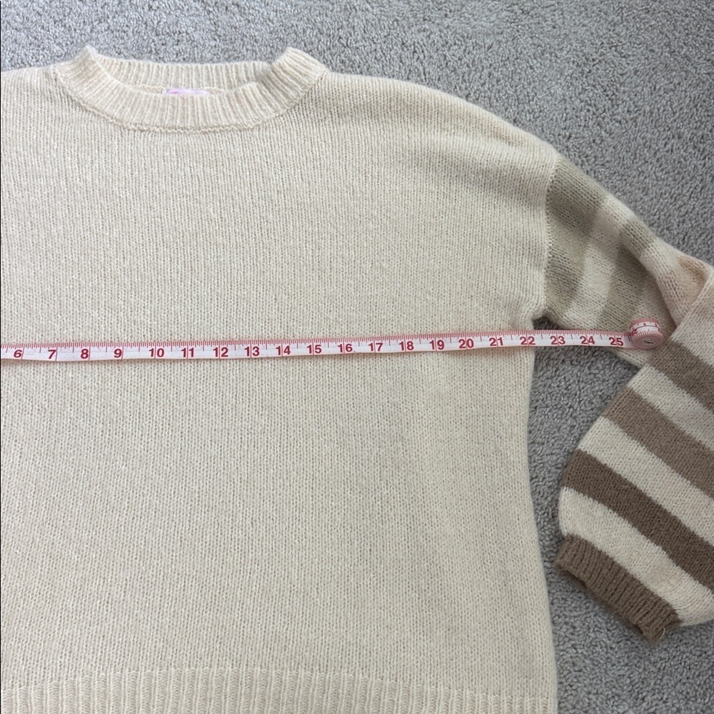 Pink Lily Cream Knit Sweater Size M - Picture 5 of 7
